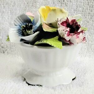 Vintage Mint 2 1/2" Mini Flower Pot Bone China China by Coalport England!!